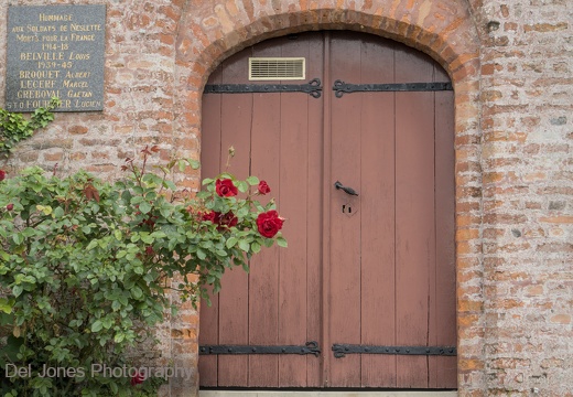 The red door. or is it brown?