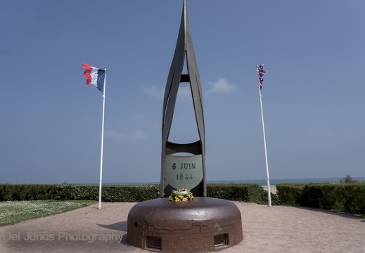 Sword Beach memorial to British soldiers