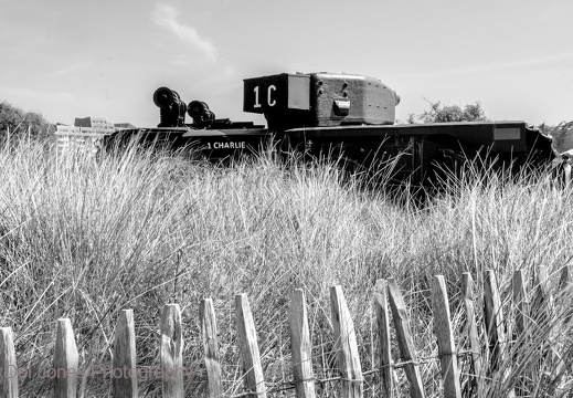 Tank in the sand