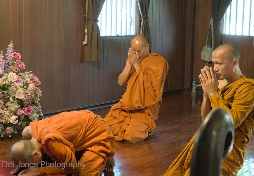Monks praying