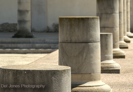 Forum columns at The Ruins of Empuries, Spain