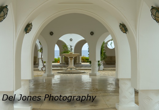 White archways