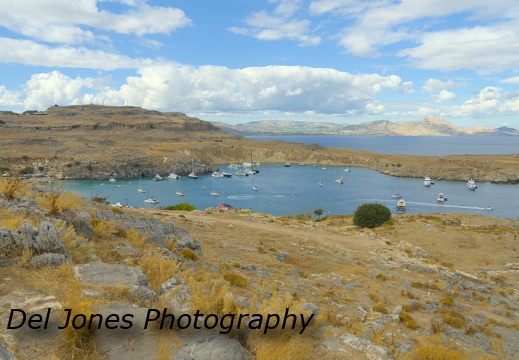 Fluffy clouds and water