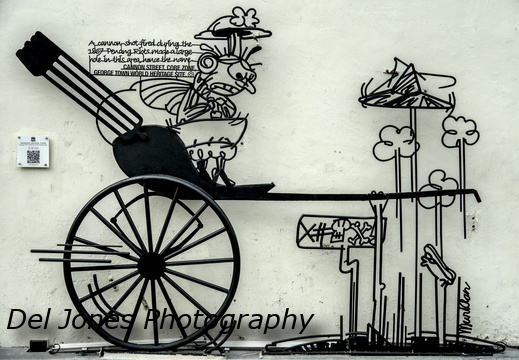 Bike art on the wall