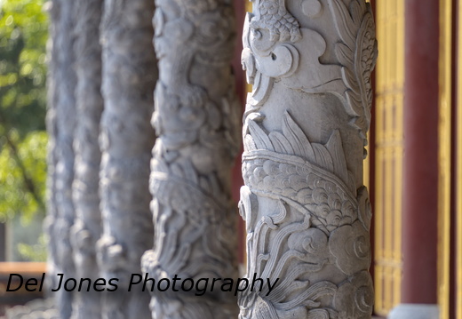 Pillars in a row