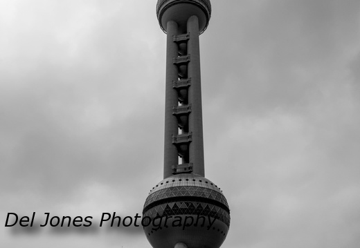 The Pearl Tower in Black and White
