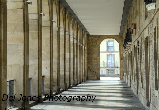 At the end of the arch