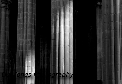 Stone grey pillars