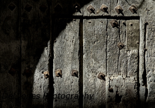 A grainy door