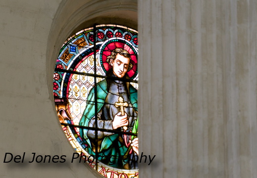 Granada Cathedral hidden behind the pillar