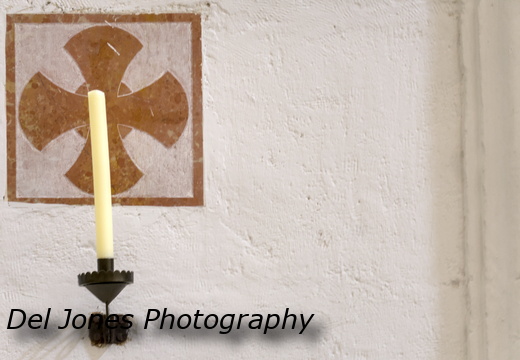 Granada Cathedral candle on the wall