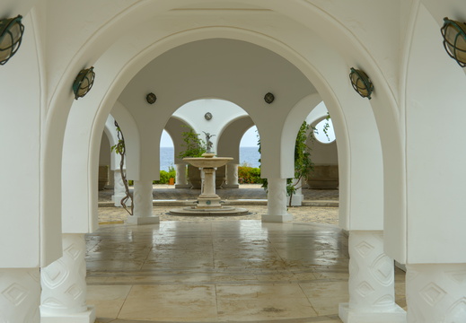 White archways