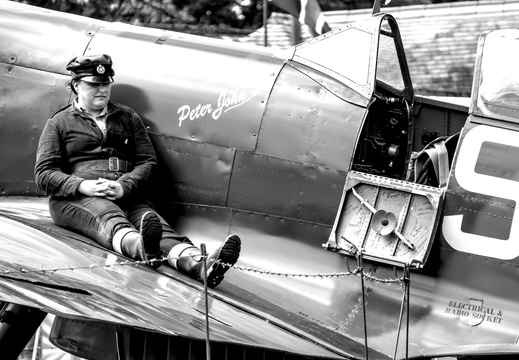 On a wing of a Spitfire