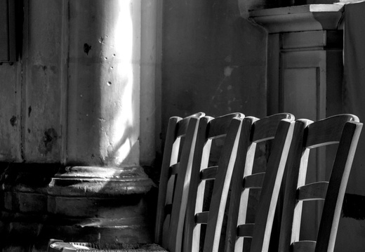 Chairs in a row