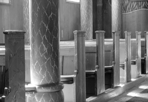 Walking past the pews
