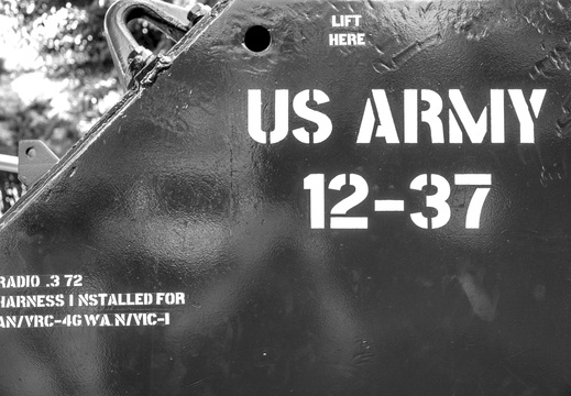 The side of a tank