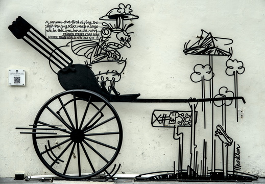 Bike art on the wall