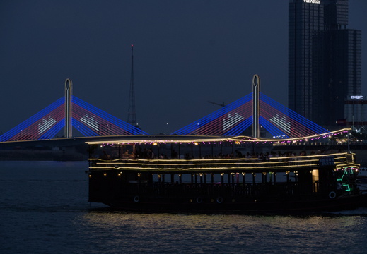  Cambodian flag on the Cambodia Bridge at night 11.556400