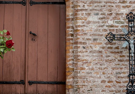 The red door. or is it brown?