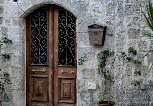 A closed door