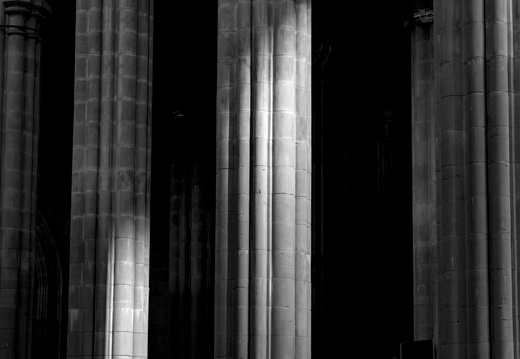 Stone grey pillars