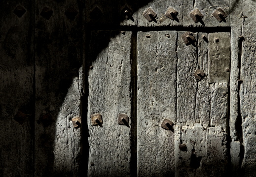 A grainy door