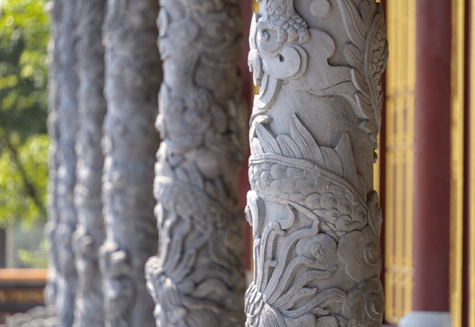 Pillars in a row