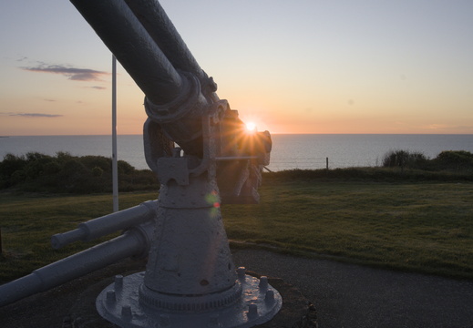 Sunset behind the guns