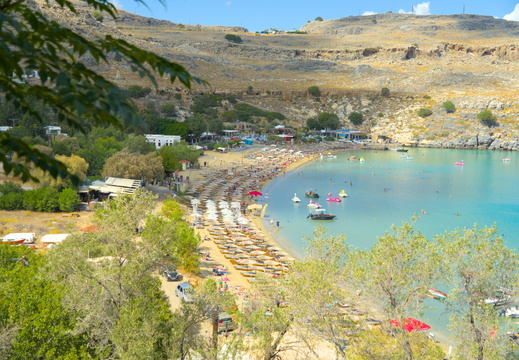 A sprawling beach