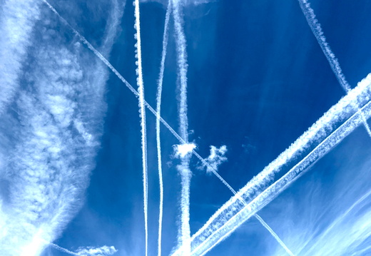 "Vapour trails in an empty air..."