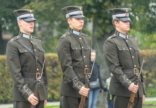 On parade